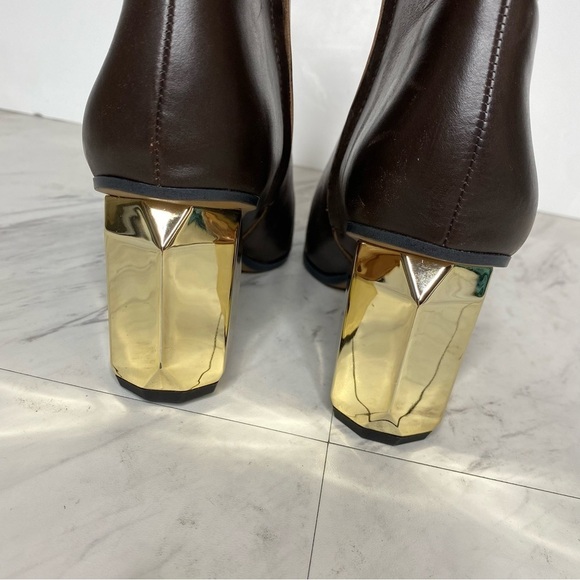 Franco Sarto Tiera Brown Leather Bootie 8 1/2 M - Picture 4 of 16